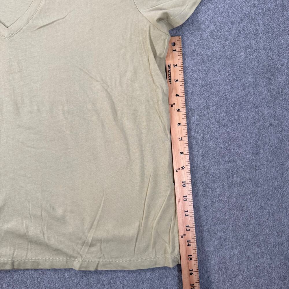 Madewell Softfade Cotton V-Neck Tee Shirt Women X-Large Short Sleeve Green P1265 - Picture 5 of 9